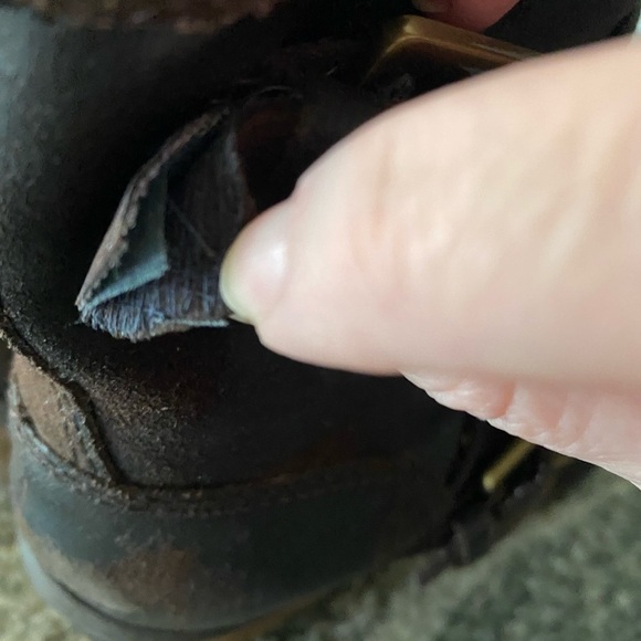 Donald J Pliner Delta Moto Boots Espresso Brown 6.5 Distressed Ankle Buckles - Picture 9 of 10